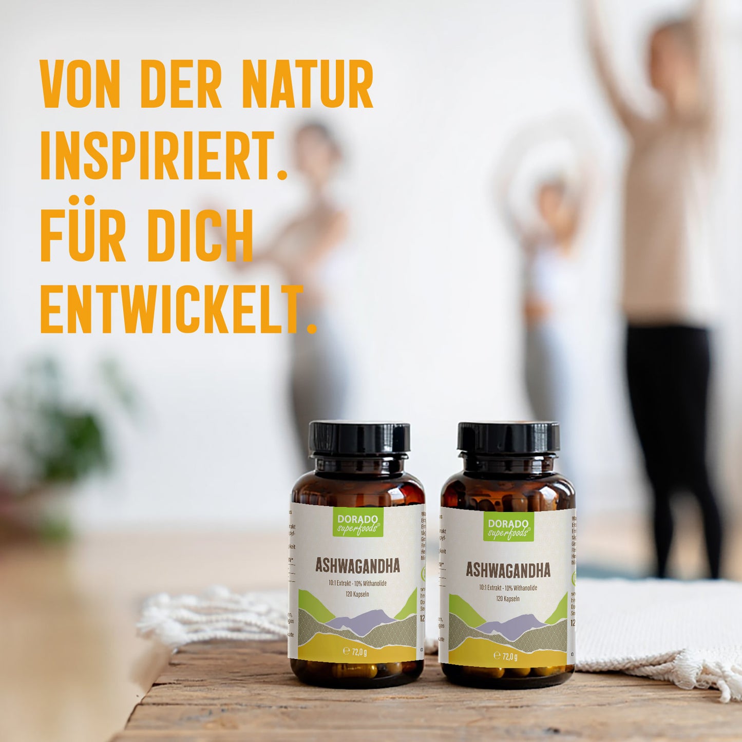 Ashwagandha Extrakt Kapseln 10% Withanolide - 120 Stück, 1000 mg Tagesportion