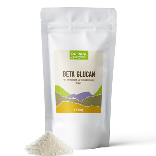 Beta Glucan Pulver 70 % - 1000 g Großpackung, aus Haferextrakt
