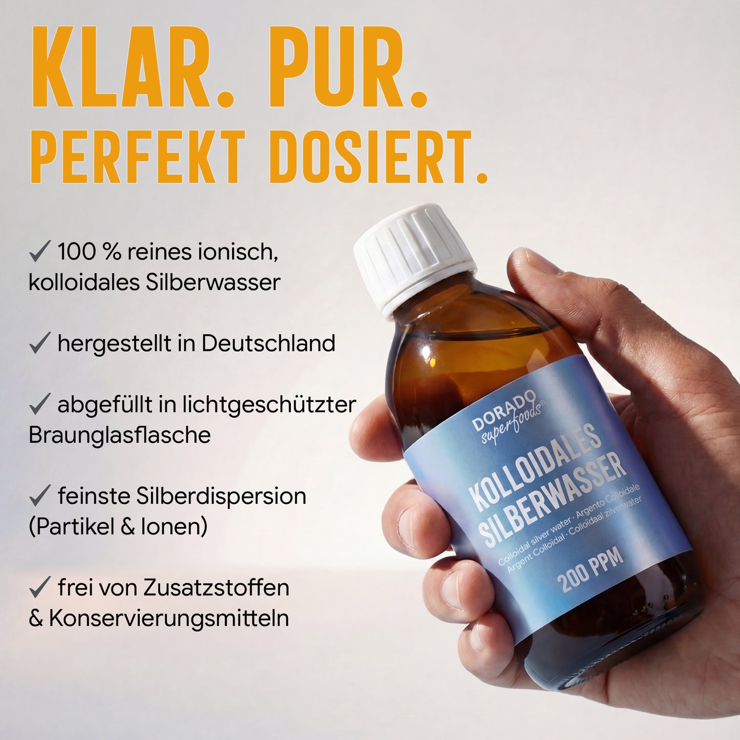 kolloidales Silber Silberwasser 200 PPM - 250 ml
