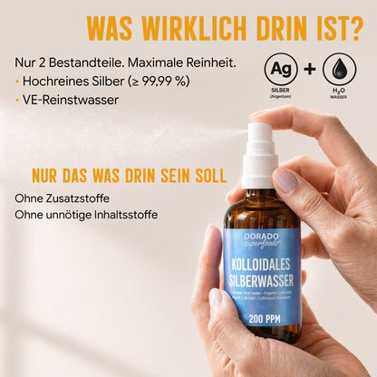 kolloidales Silber Silberwasser 200 PPM Spray - 100 ml