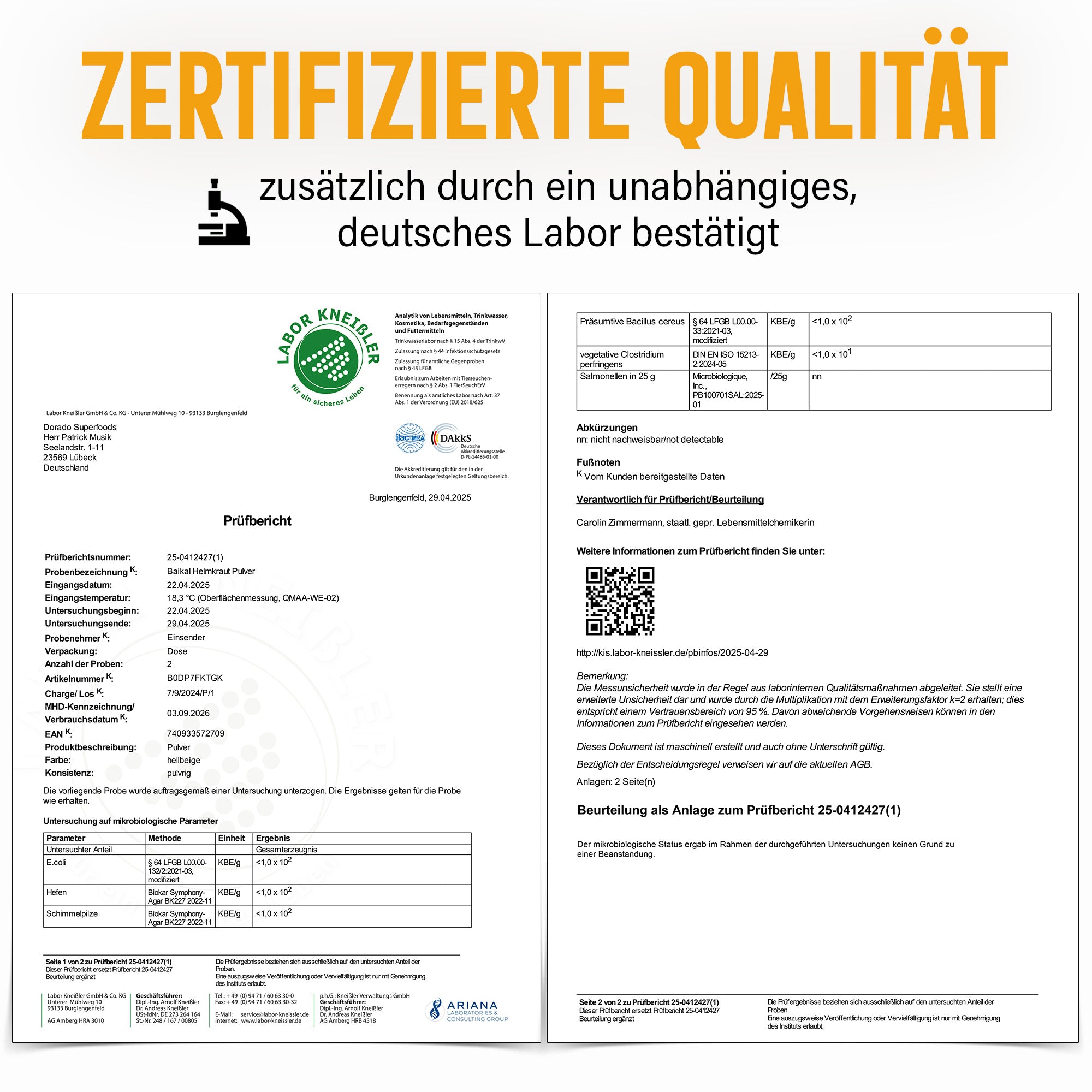 Baikal Helmkraut Kapseln | 470mg mit Baicalin | Scutellaria baicalensis | 120 vegane Kapseln