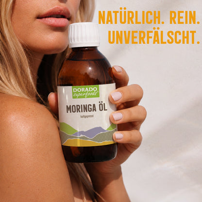 Moringa Öl kaltgepresst | 250ml | Behenöl aus Moringa Oleifera Samen | rein & naturbelassen