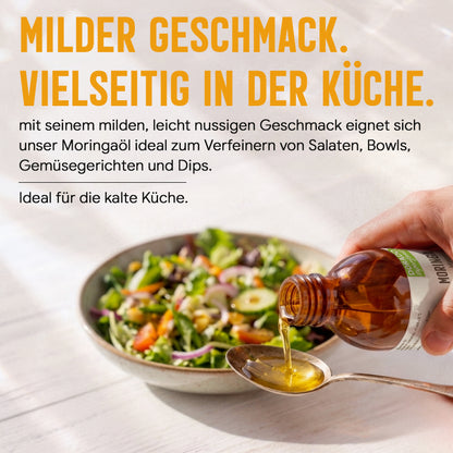 Moringa Öl kaltgepresst | 250ml | Behenöl aus Moringa Oleifera Samen | rein & naturbelassen