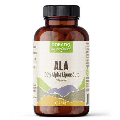 ALA – Alpha-Liponsäure Kapseln 500 mg | 120 Stück – 4 Monate Vorrat