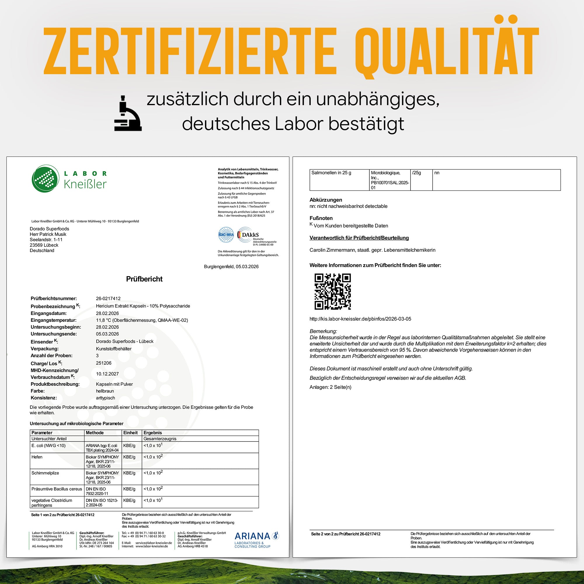 Hericium erinaceus Extrakt Kapseln - 120 Stück, 1320 mg Tagesportion