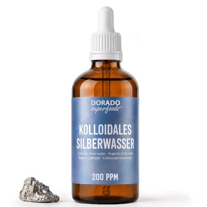 kolloidales Silber Silberwasser 200 PPM - 100 ml mit Pipette