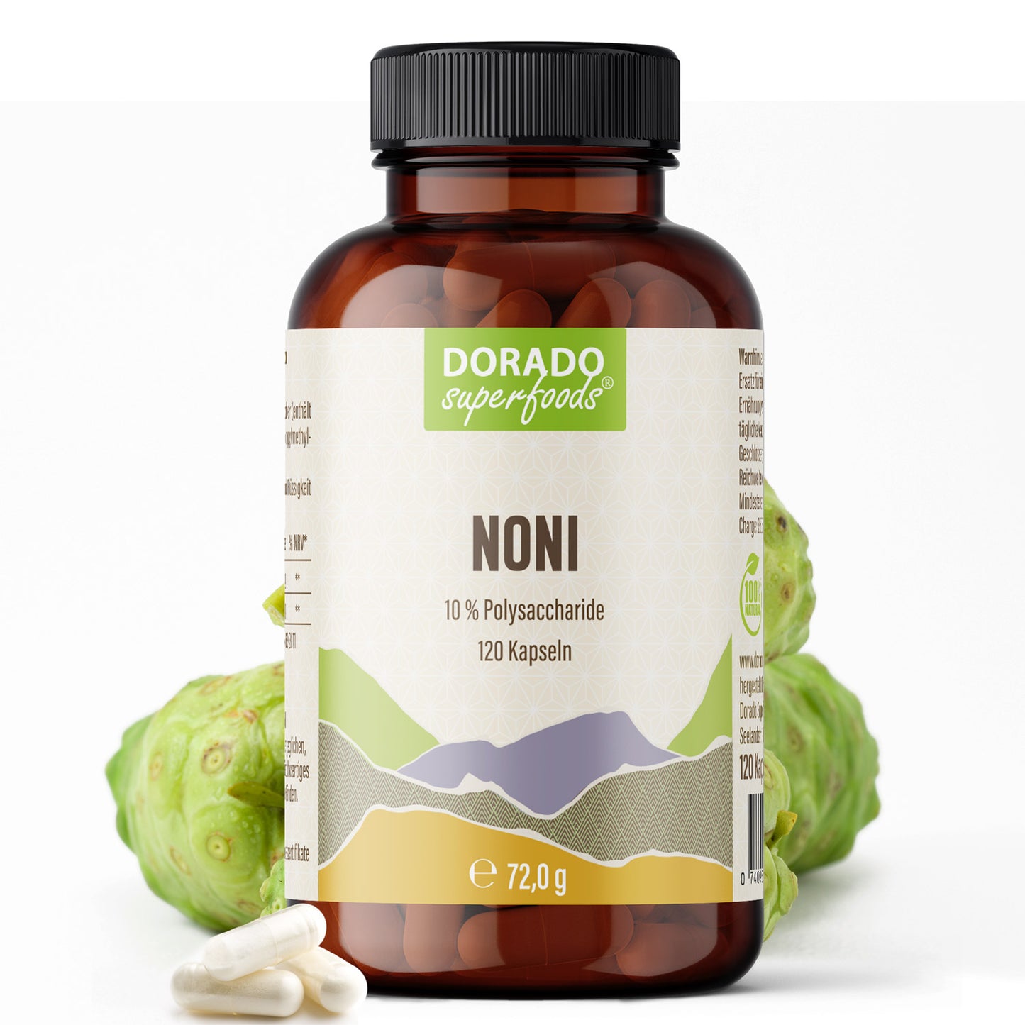 Noni Kapseln - 120 Stück, 1500 mg Tagesportion
